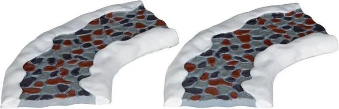 Lemax Stone Road Curved Kersthuisjes Set