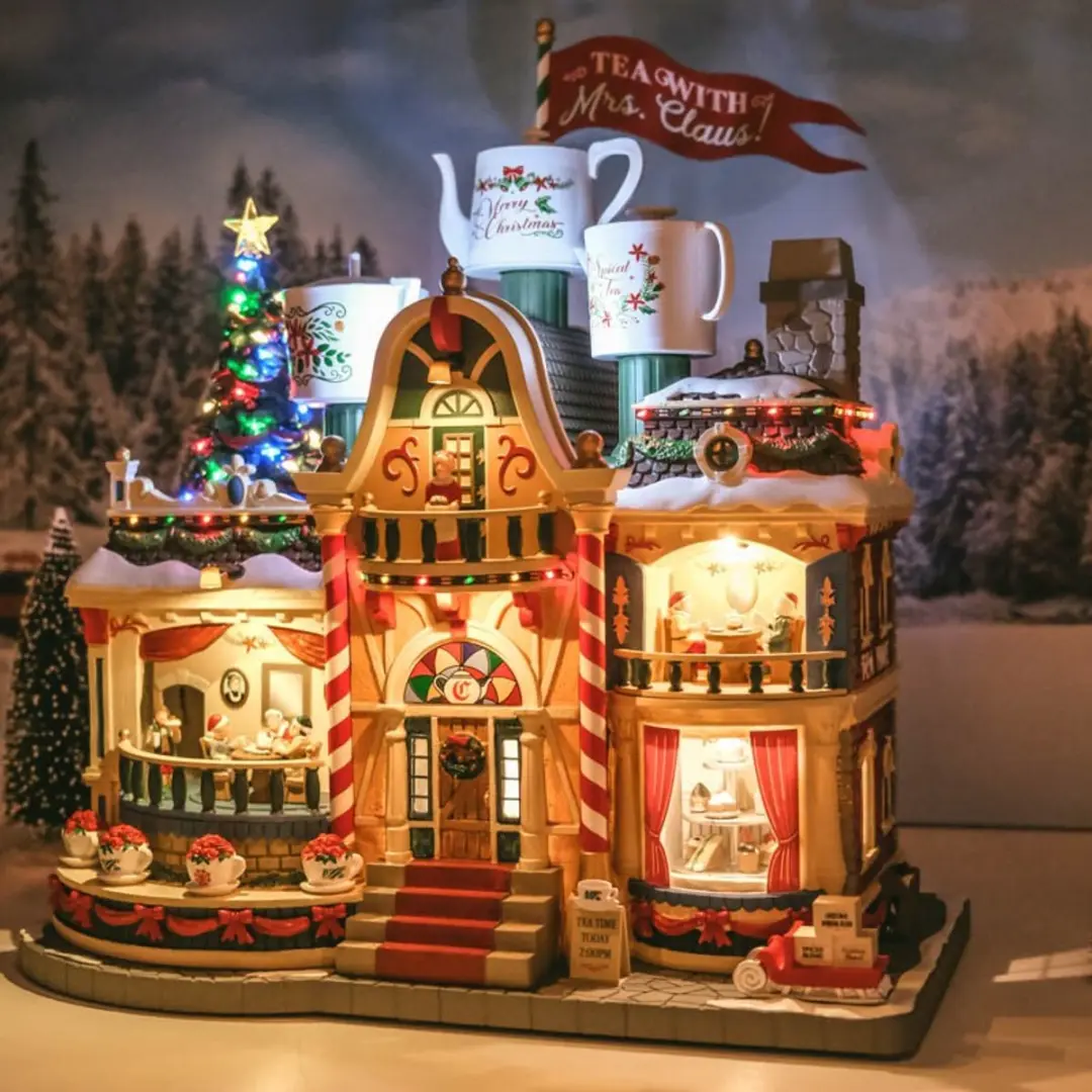 Lemax Tea with Mrs Claus - Licht Geluid Beweging Rook - 1 Stuks - afbeelding 6 van 6
