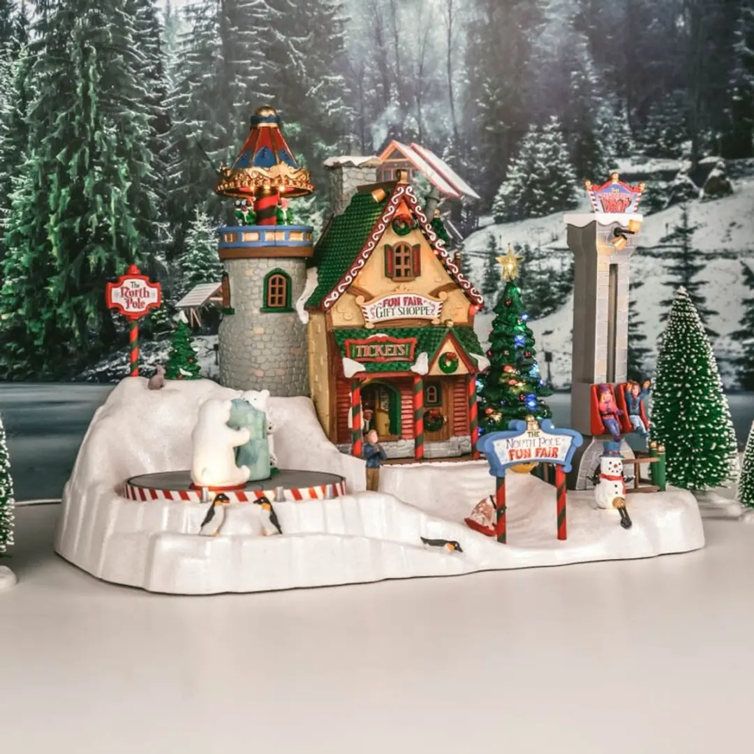 Lemax North Pole Fun Fair Verlichte Attractie - Meerkleurig