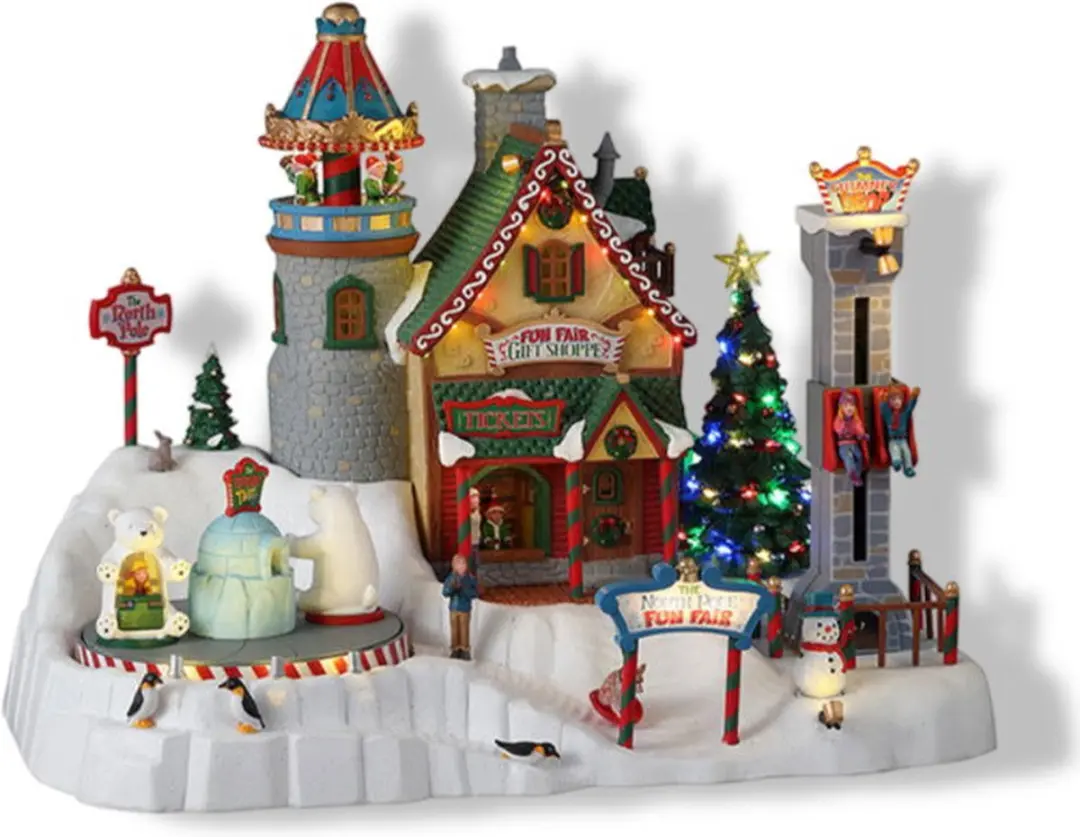 Lemax North Pole Fun Fair Verlichte Attractie - Meerkleurig