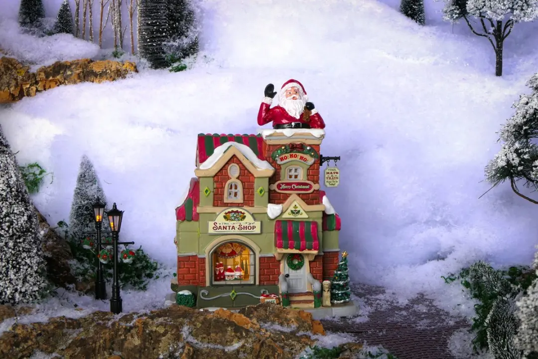Lemax The Santa Shop Verlicht Gebouw - Meerkleurig