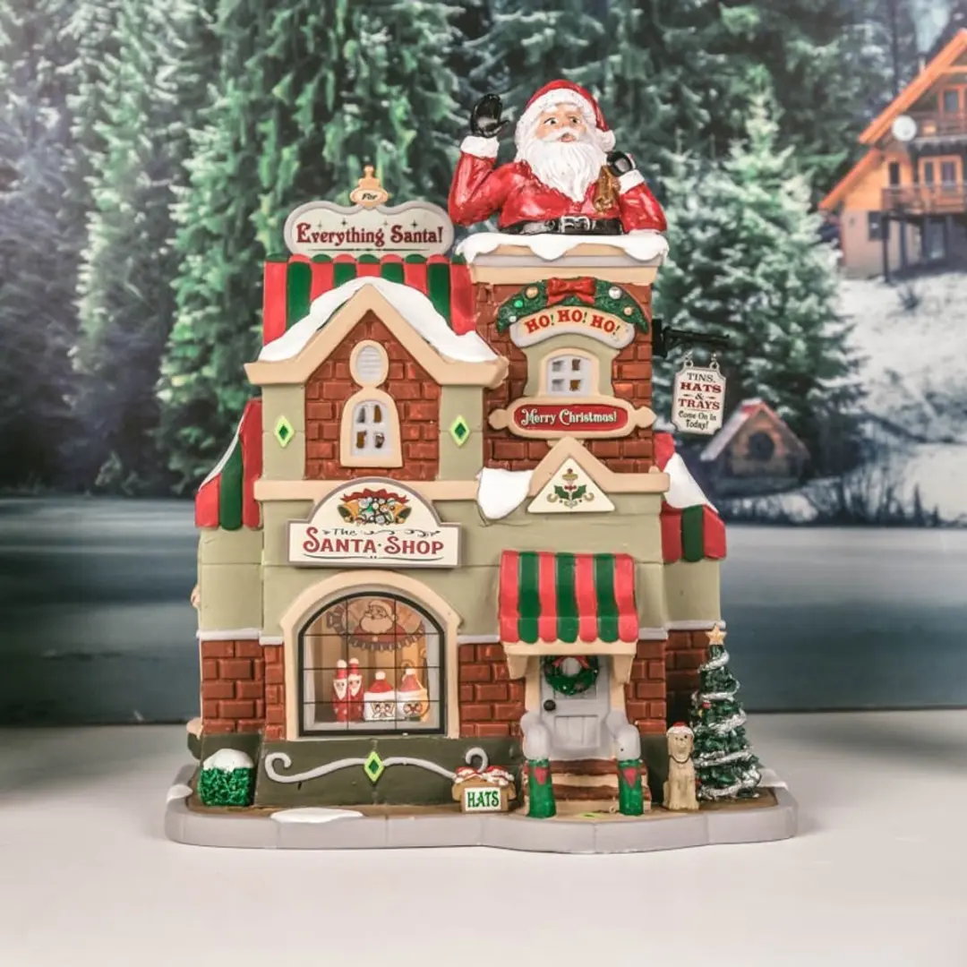 Lemax The Santa Shop Verlicht Gebouw