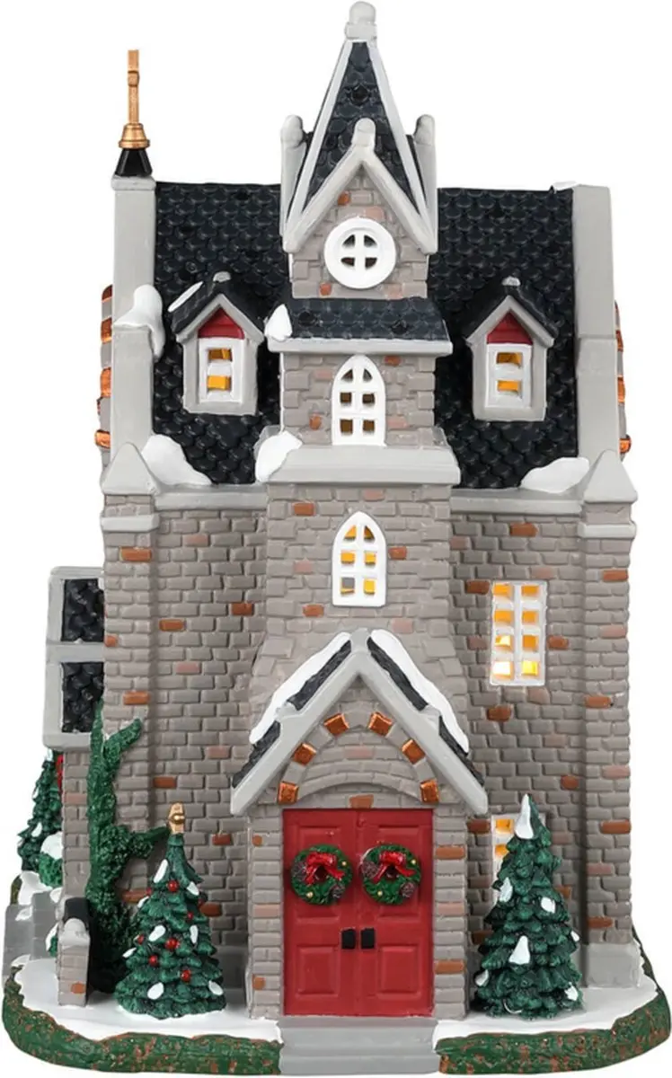 Lemax St. Luke's Church Verlicht Gebouw - 1 Stuks - Meerkleurig