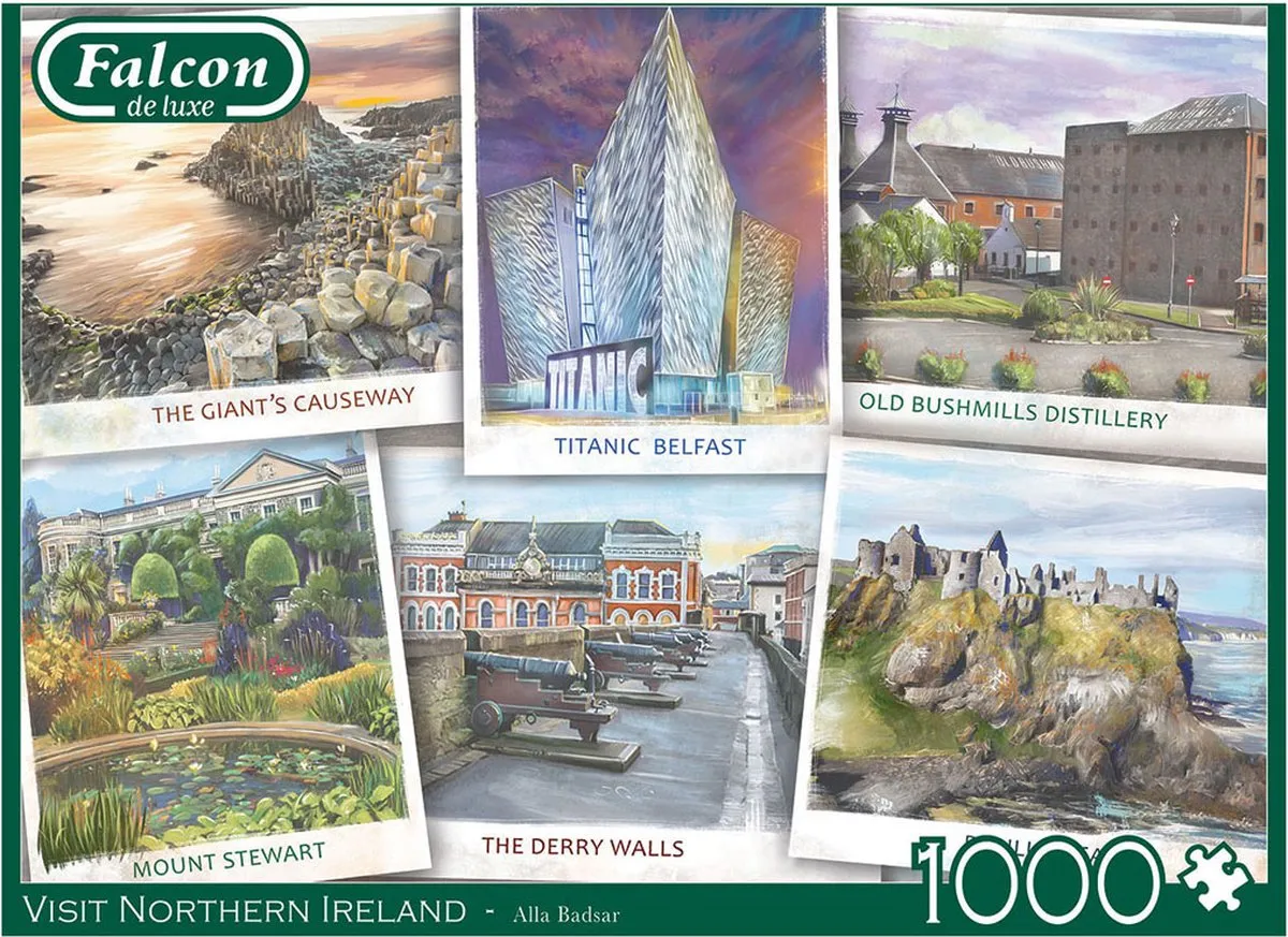 Jumbo Falcon Visit Northern Ireland Puzzel - 1000 Stukjes - Meerkleurig