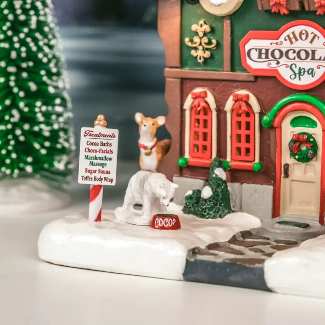 Lemax Hot Chocolate Spa Verlicht Gebouw - 1 Stuks - Meerkleurig