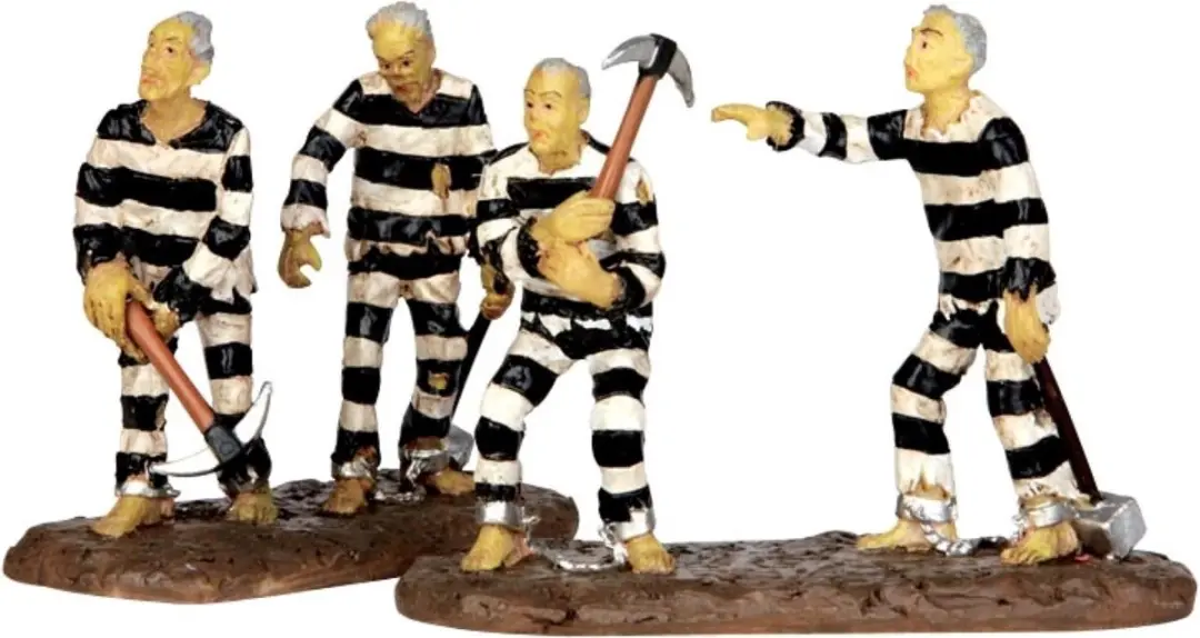 Lemax Chain Gang Kersthuisjes Set
