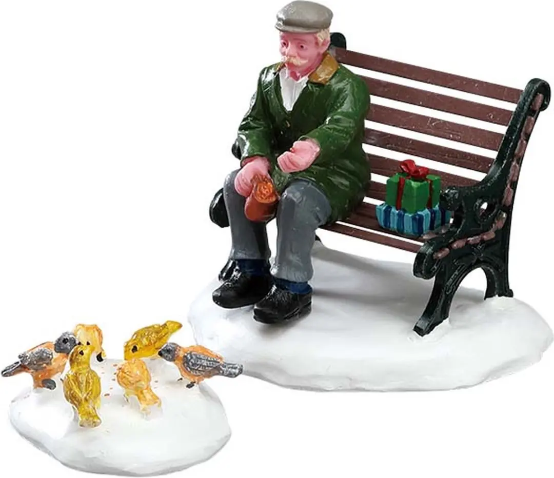 Lemax Feeding Pigeons Figuur