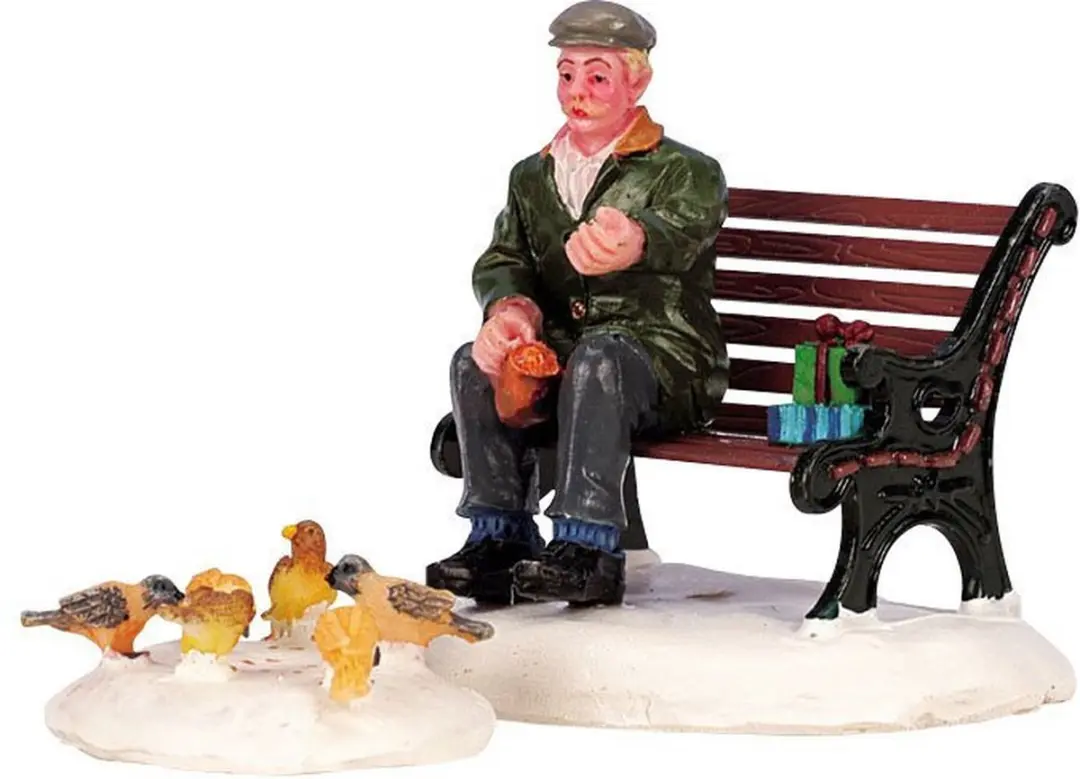 Lemax Feeding Pigeons Figuur - Neutraal
