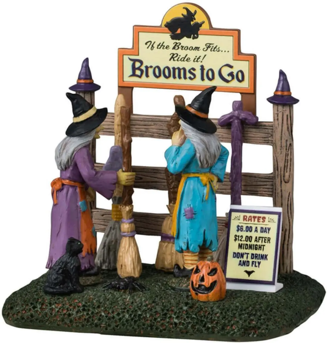 Lemax Spooky-Town Brooms To Go