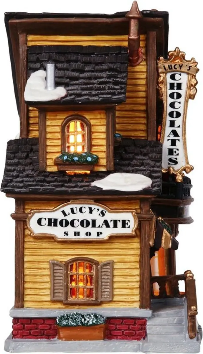 Lemax Kerstdorp Lucy's Chocolate Shop - Met verlichting - Neutraal - afbeelding 6 van 6