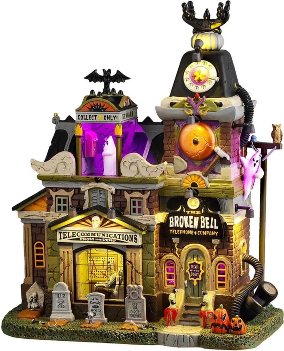 Lemax Spooky-Town Broken Bell Telephone Co.