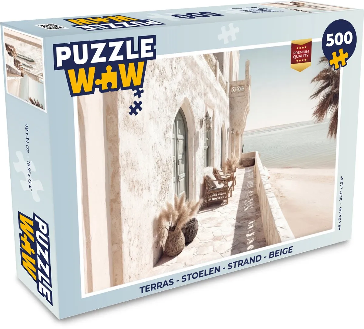 PuzzleWow Terras Stoelen Strand Legpuzzel 500 Stuks