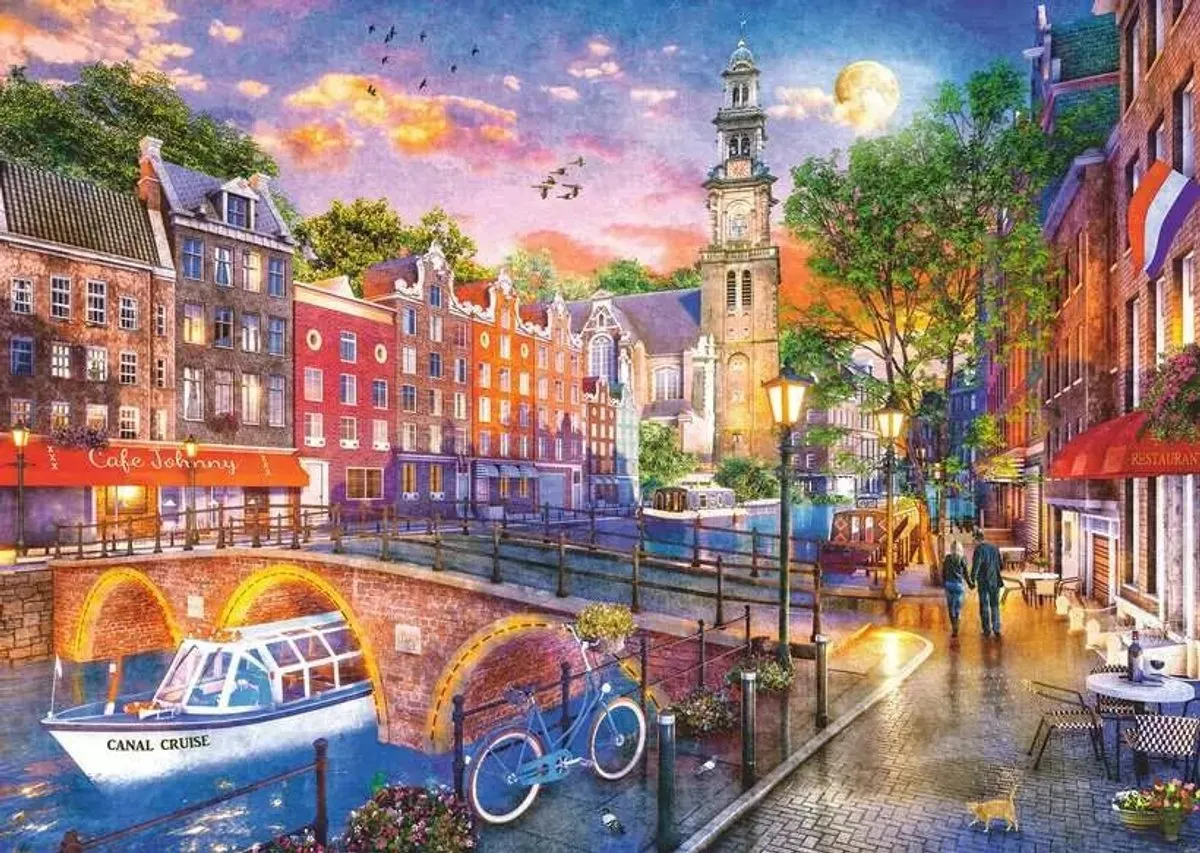 Ravensburger Amsterdam Zonsondergang Puzzel 1000 Stuks