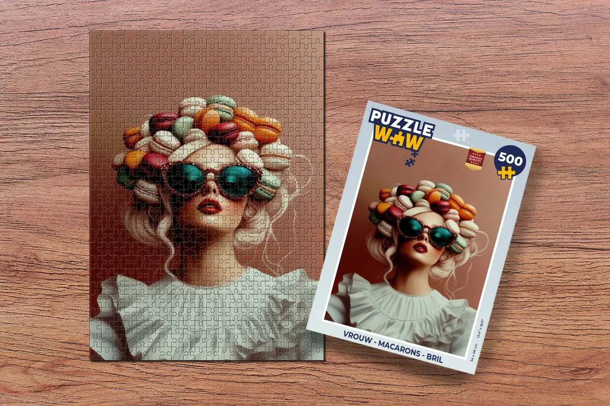 PuzzleWow Macarons Legpuzzel 500 Stuks - Vrouw