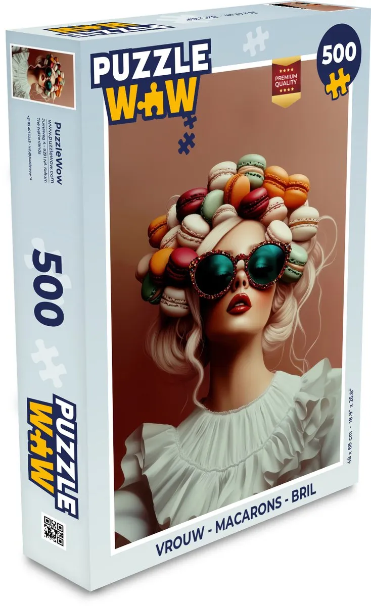 PuzzleWow Macarons Legpuzzel 500 Stuks