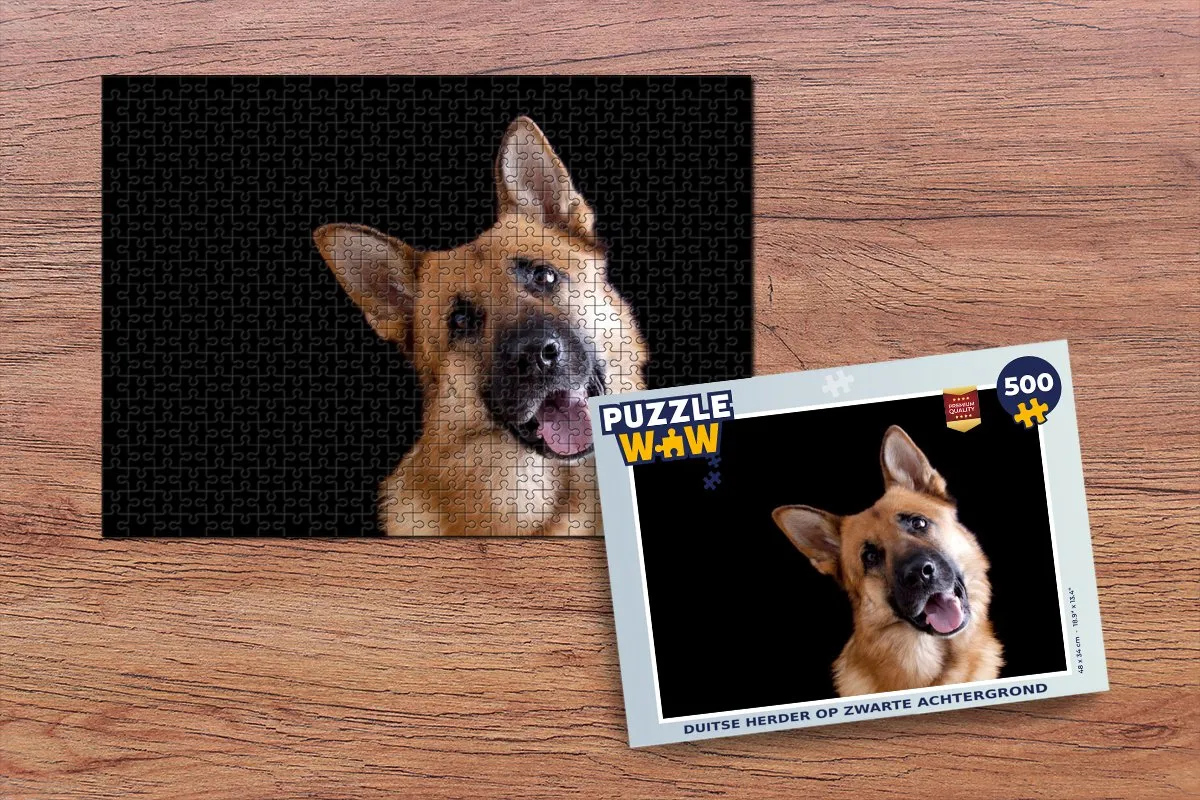 PuzzleWow Legpuzzel Duitse Herder 500 Stuks - Multicolor