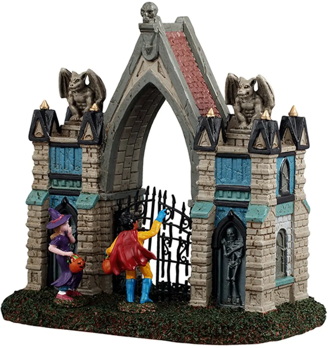 Lemax Spooky Town Gargoyle Gate
