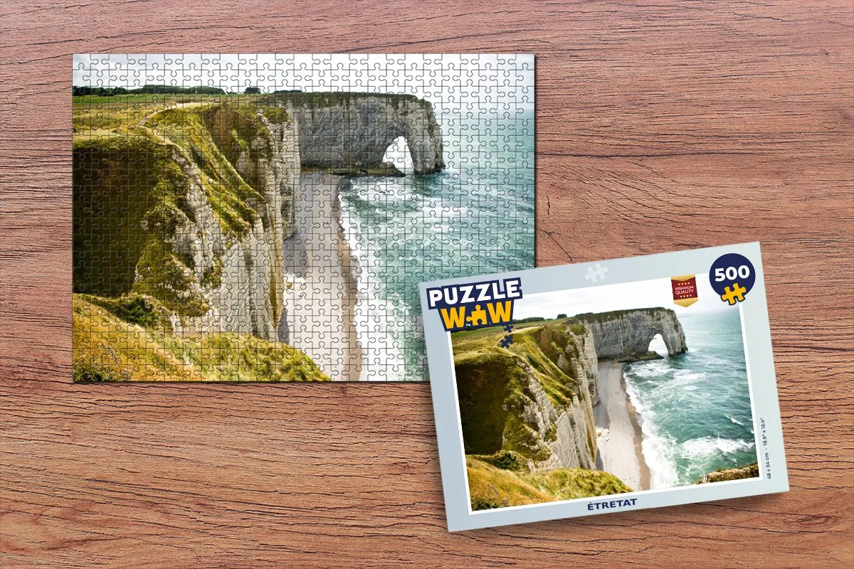 PuzzleWow Étretat Legpuzzel 500 Stuks - Multicolor