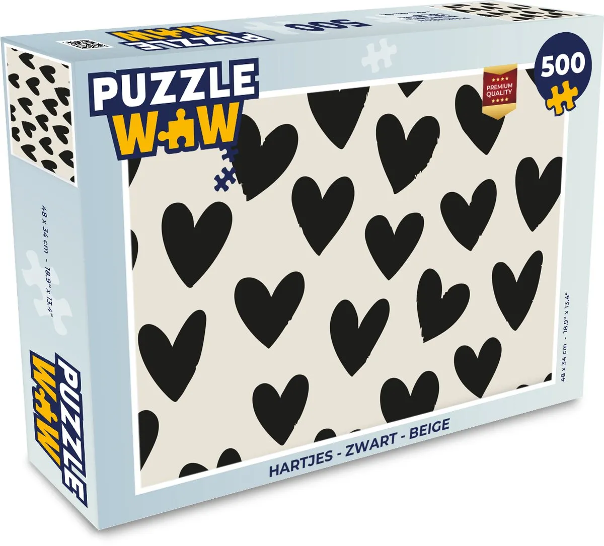 PuzzleWow Hartjes Legpuzzel 500 Stuks
