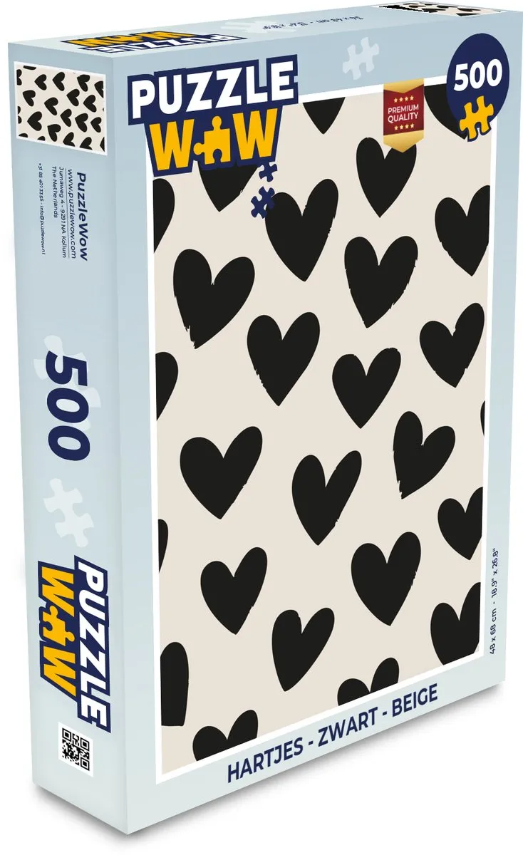 PuzzleWow Hartjes Legpuzzel 500 Stuks - 8721169401690