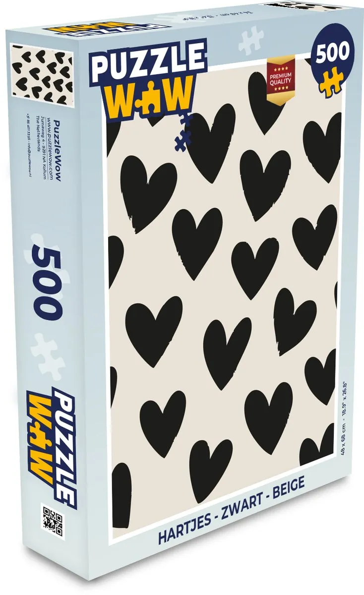 PuzzleWow Hartjes Legpuzzel 500 Stuks - 8721169401690