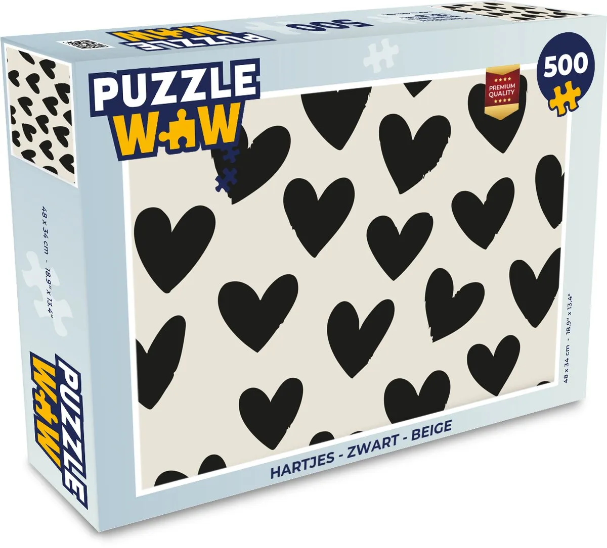 PuzzleWow Hartjes Legpuzzel 500 Stuks - 8721169401690