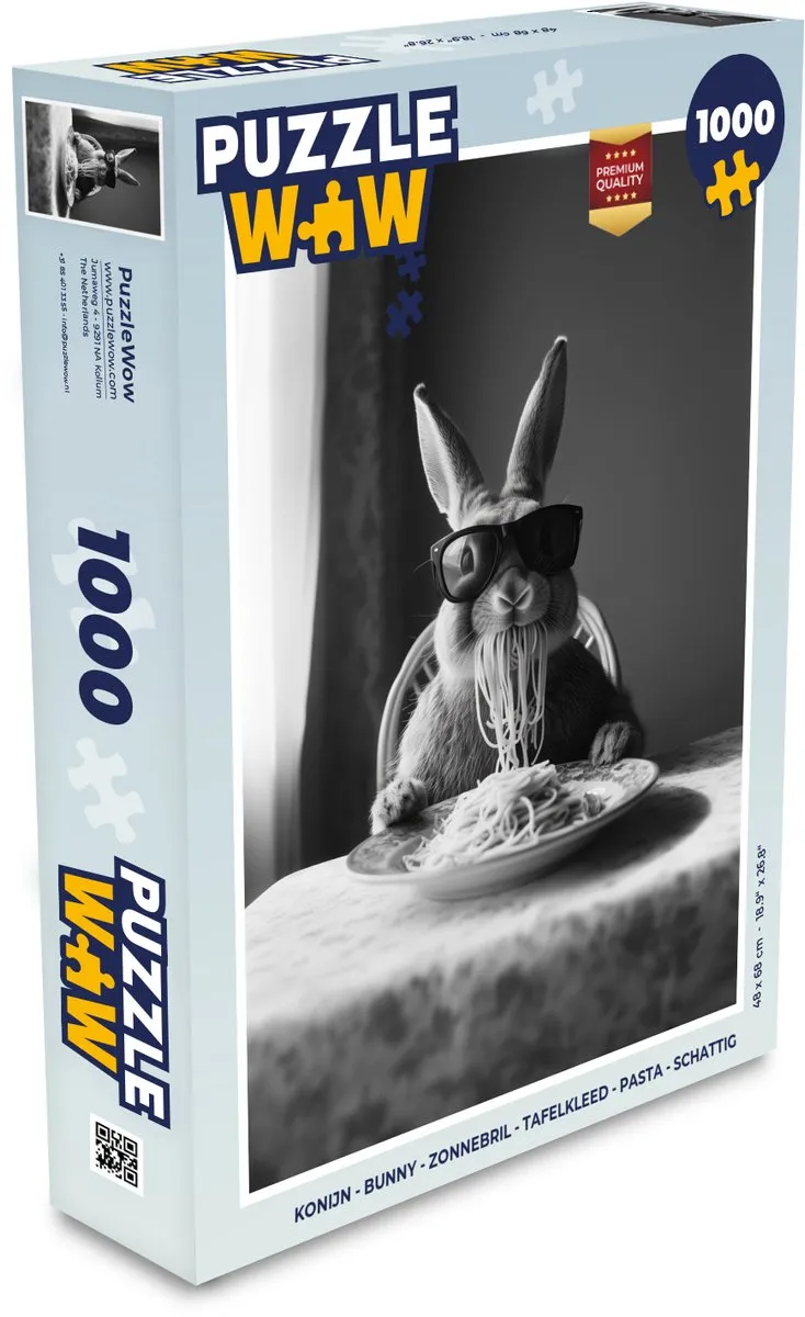 PuzzleWow Bunny Legpuzzel 1000 Stuks