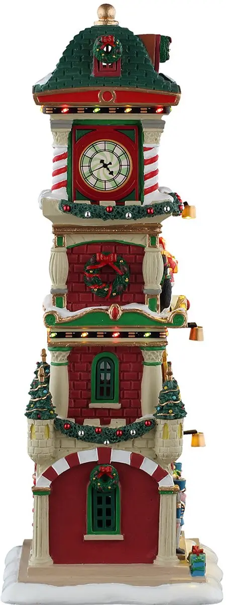 Lemax The Village Square Clock Tower - Santa's Wonderland 2025 - Mehrfarbig