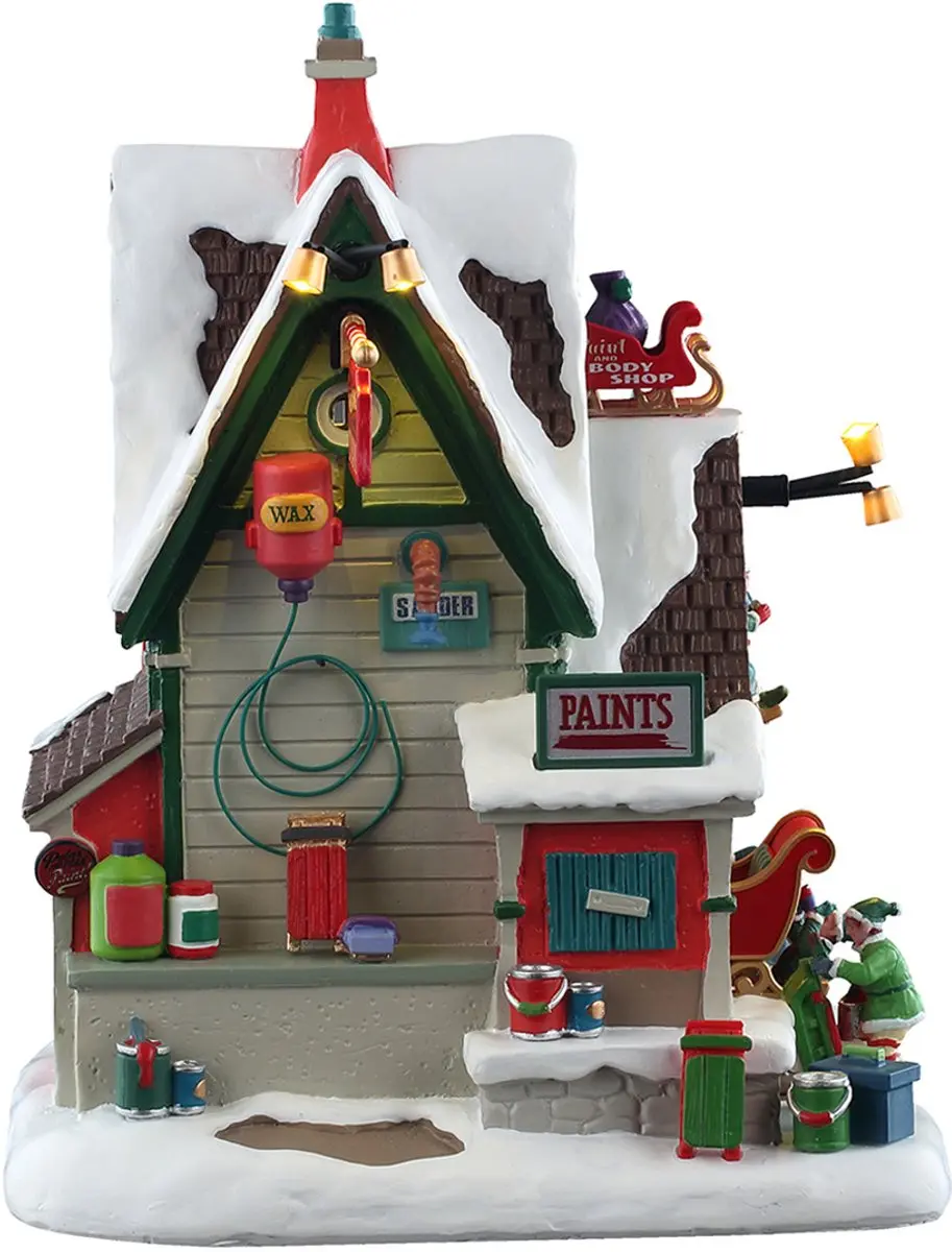Lemax The Elf Service Sleigh & Sled Repair - Meerkleurig
