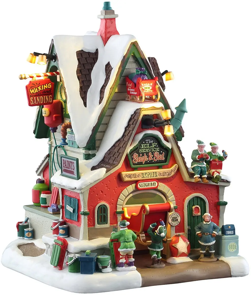 Lemax The Elf Service Sleigh & Sled Repair - Meerkleurig