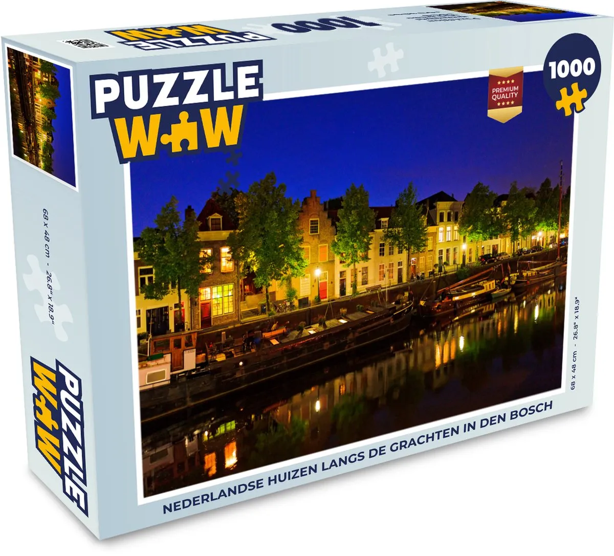 PuzzleWow Nederlandse Huizen Grachten Den Bosch Legpuzzel 1000 Stuks