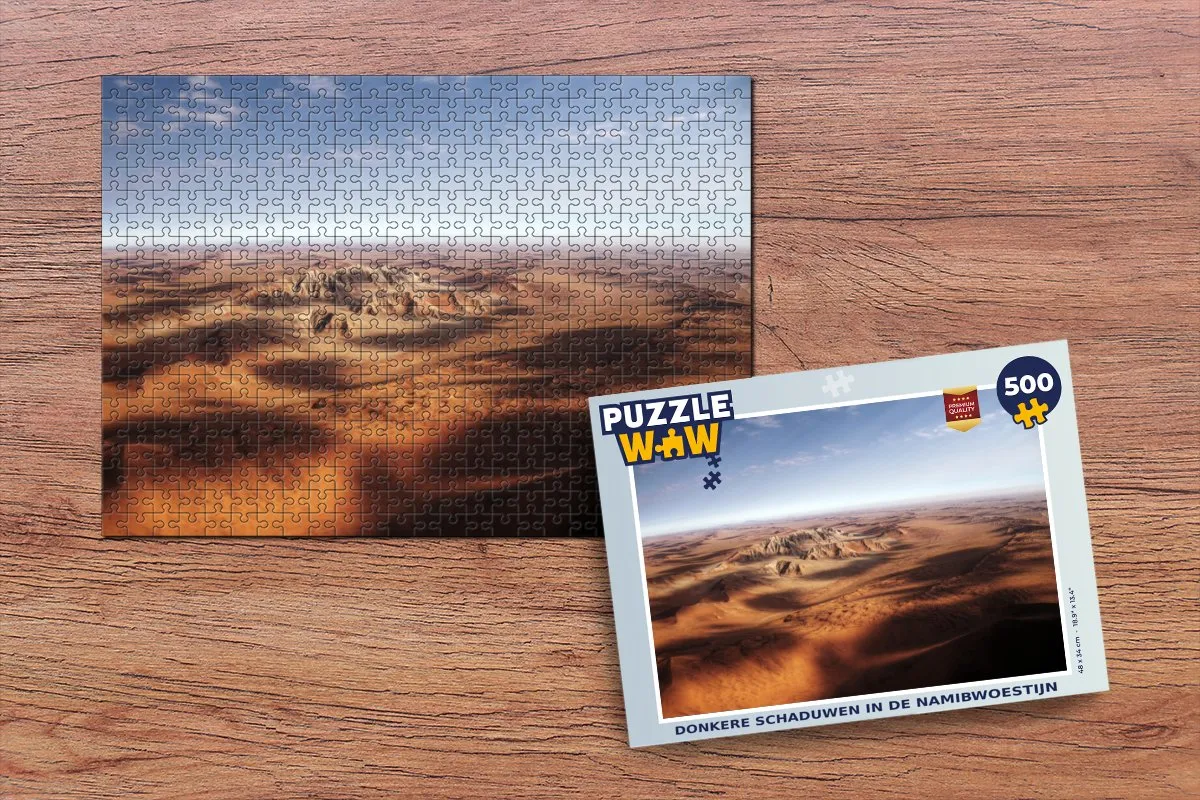 PuzzleWow Donkere Schaduwen Namibwoestijn Legpuzzel 500 Stuks - Multicolor