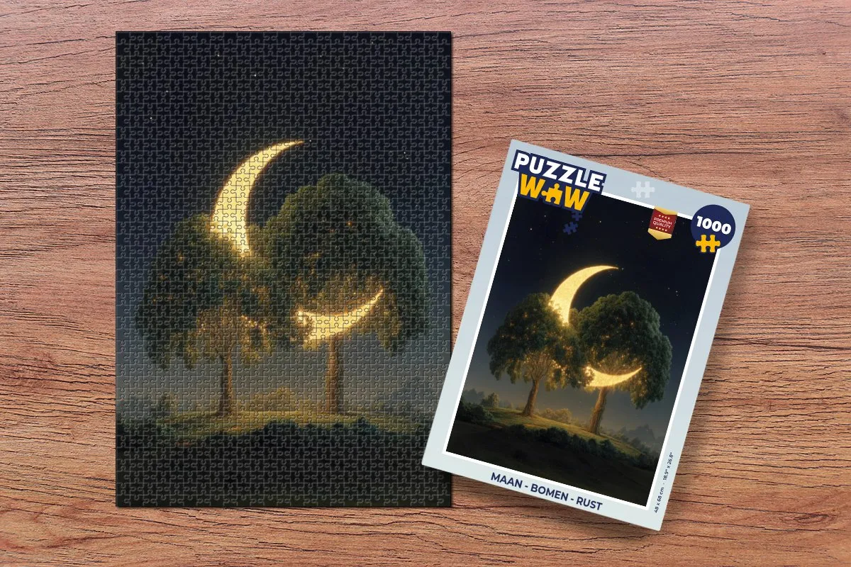 PuzzleWow Maan - Bomen Legpuzzel 1000 Stukjes