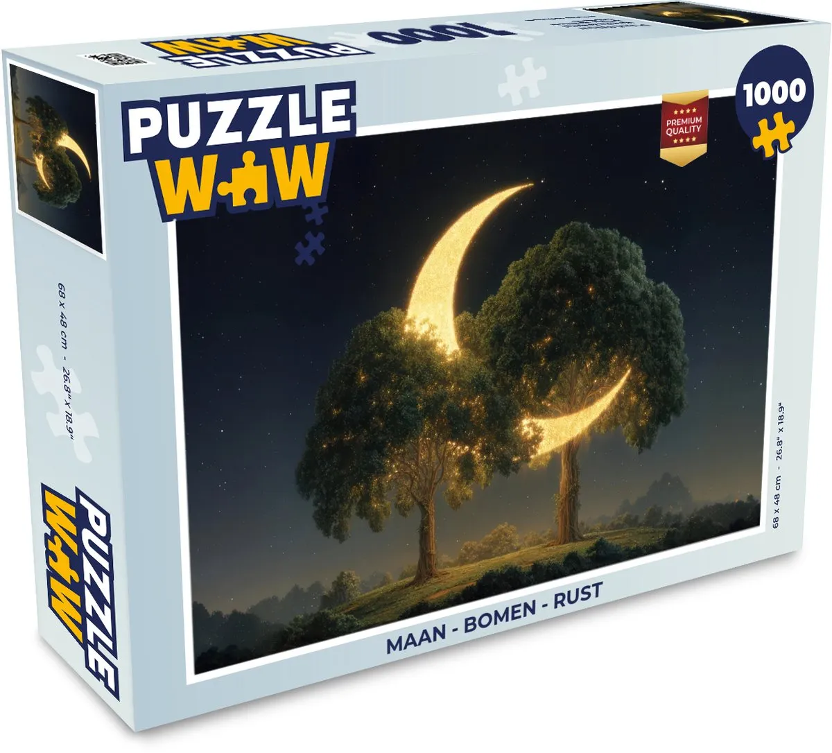 PuzzleWow Maan - Bomen Legpuzzel 1000 Stukjes