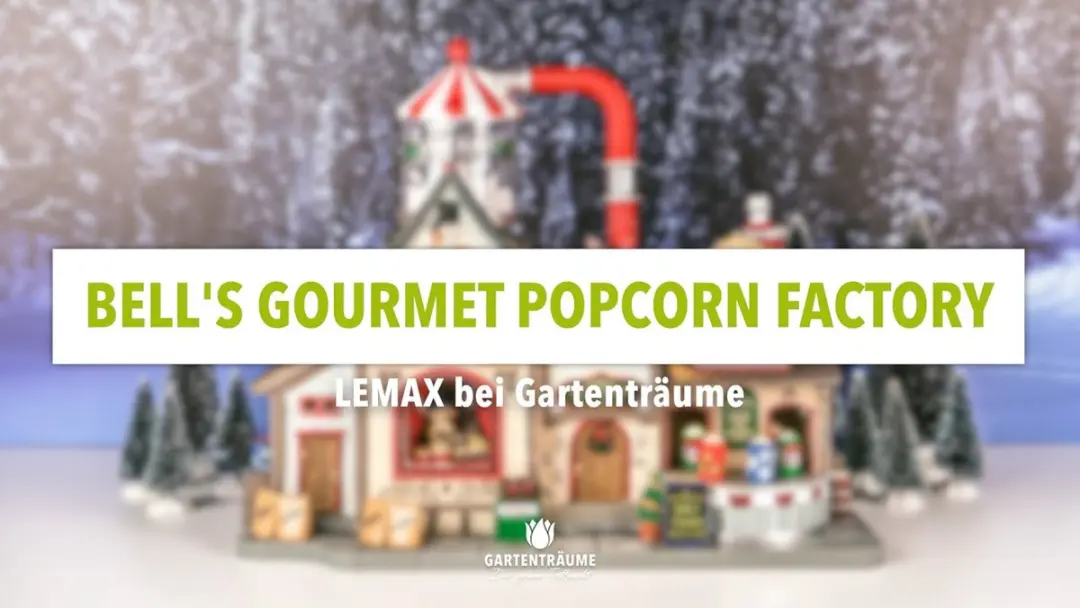Lemax Bell's Gourmet Popcorn Factory Verlicht Gebouw - Met Animatie & Geluid - afbeelding 6 van 6