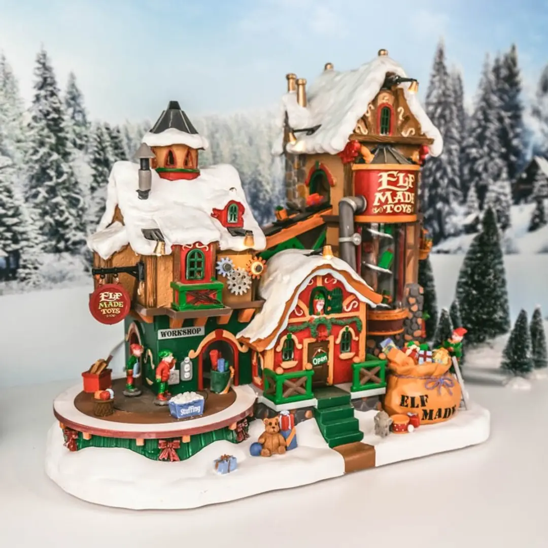 Lemax Elf Made Toy Factory Kerstdorp - Met verlichting - 4.5V