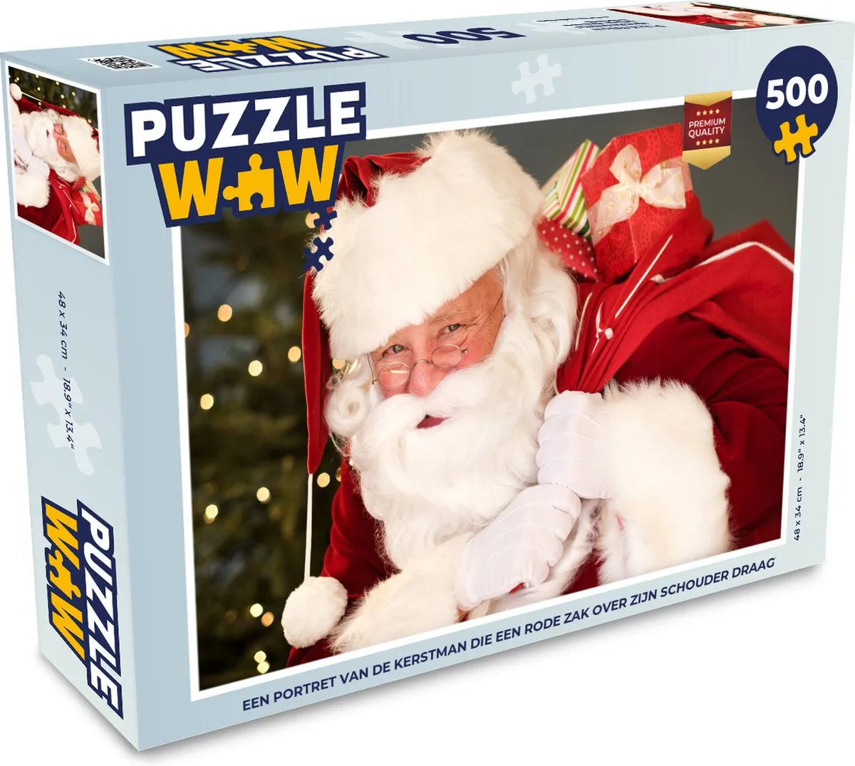 PuzzleWow Legpuzzel Kerstman 500 Stuks