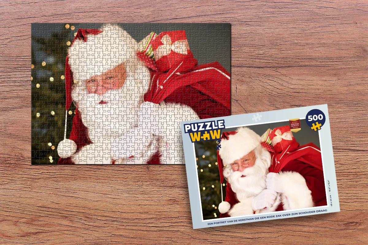 PuzzleWow Legpuzzel Kerstman 500 Stuks - Multicolor