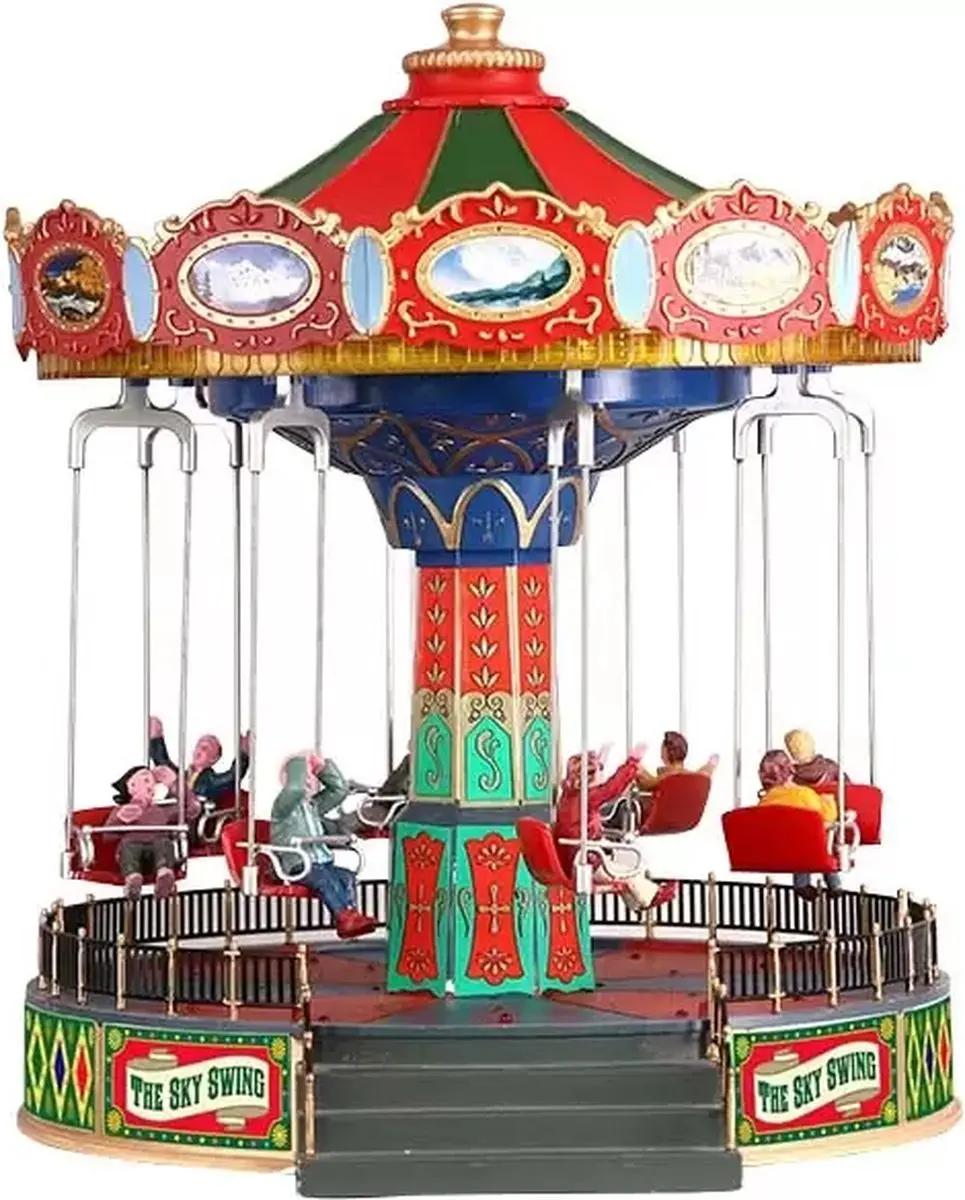 Lemax The Sky Swing - Kerstattractie - Zilver - afbeelding 6 van 6