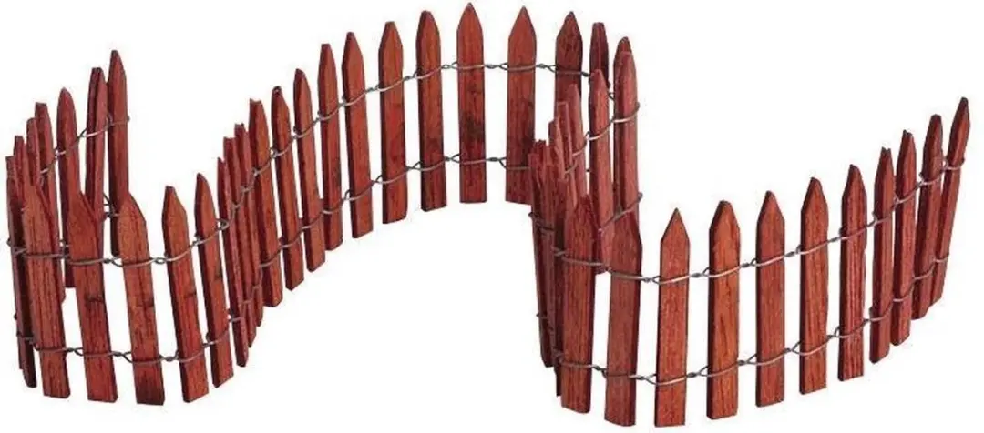 Lemax Wired Wooden Fence Kersthuisjes