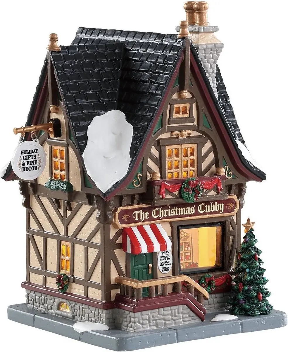 Lemax The Christmas Cubby Verlicht Gebouw - Meerkleurig