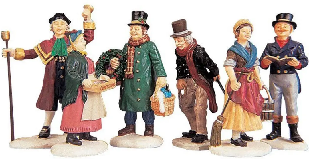 Lemax Village People Figurines - Kersthuisjes & Kerstdorpen - 6 Stuks