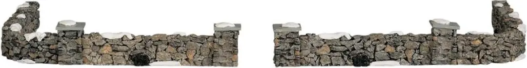 Lemax Colonial Stone Wall Kersthuisjes Set - 10 Stuks
