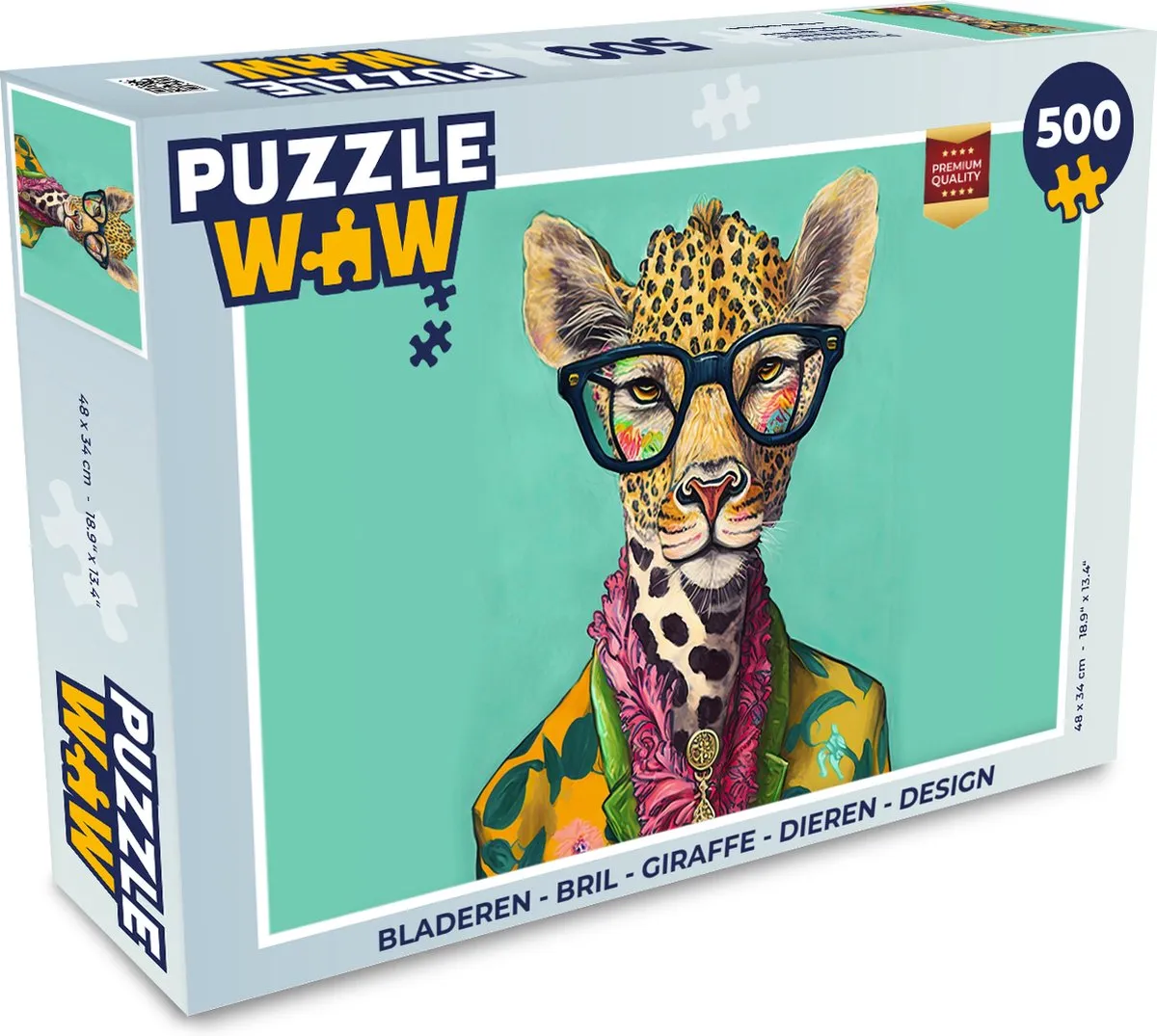 PuzzleWow Giraffe Legpuzzel 500 Stuks