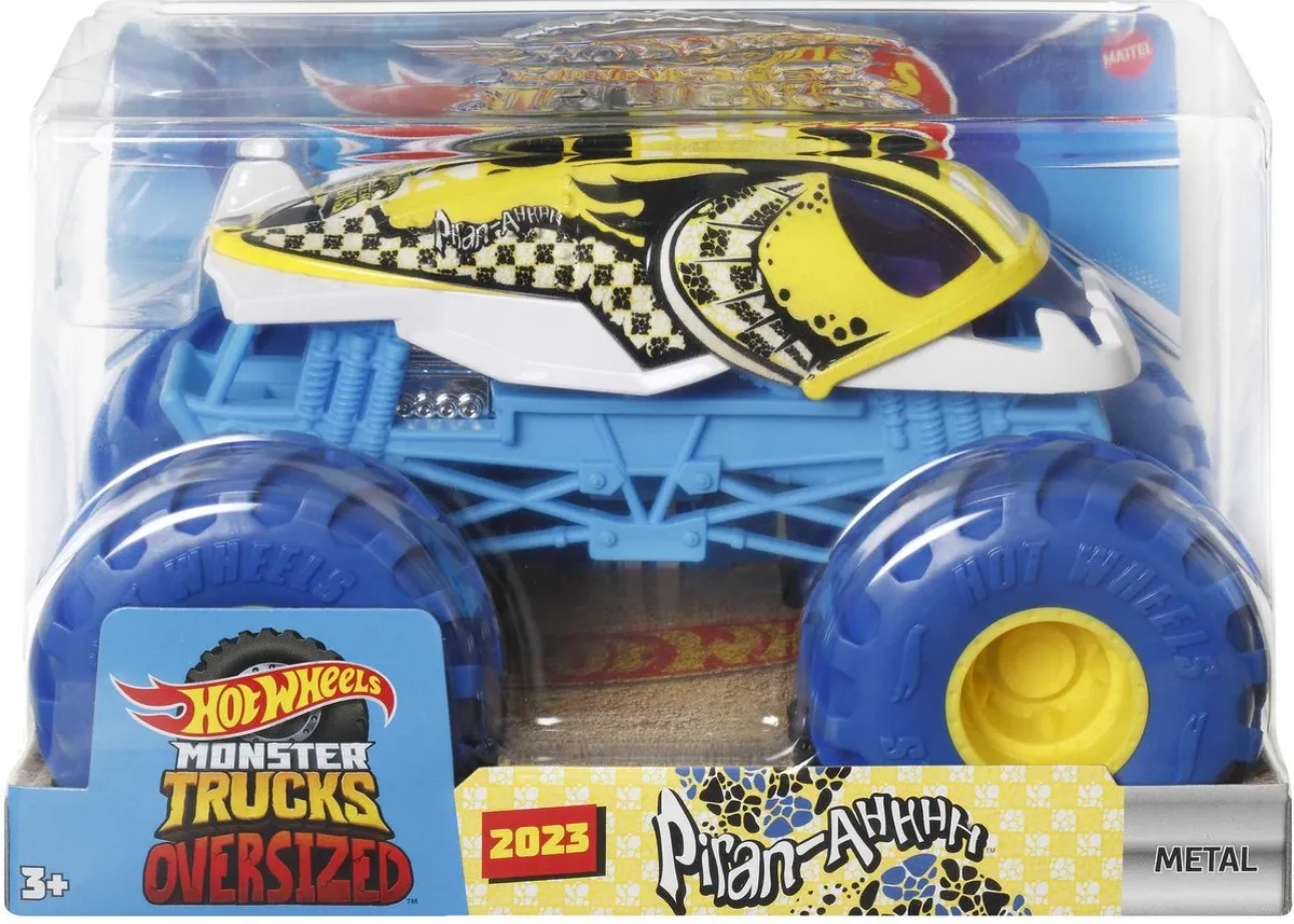 Hot Wheels Monster Truck PIRAN-AHHH HKM57 - 3 jaar - Blauw/Geel