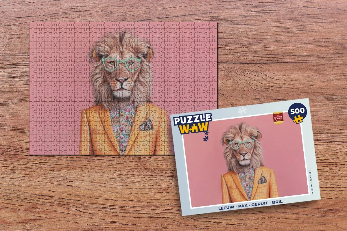 PuzzleWow Leeuw Legpuzzel 500 Stuks - MPN 8721374598468