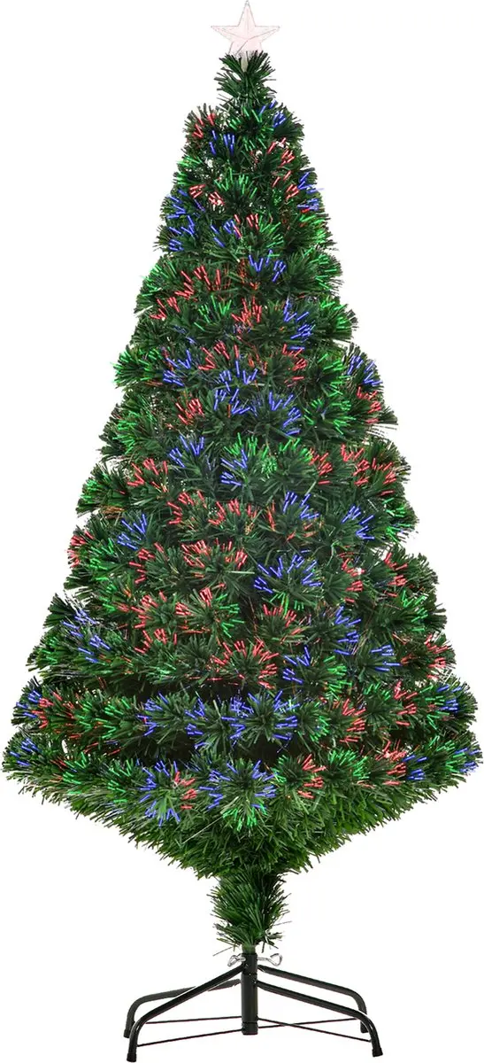 HOMCOM Chirstmas Tree Metall, PVC Ø70 x H150 cm Grün