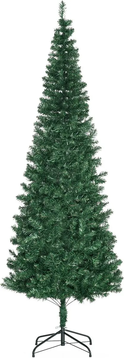 HOMCOM Kerstboom Kunststof, Metaal Ø81 x 210H cm Groen
