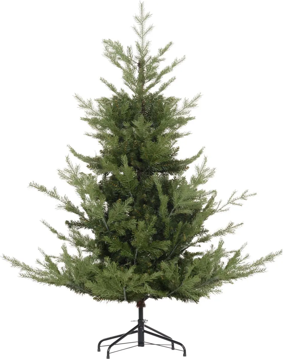 HOMCOM Christmas Tree Kunststoff, Metall Ø100 x 150H cm Grün