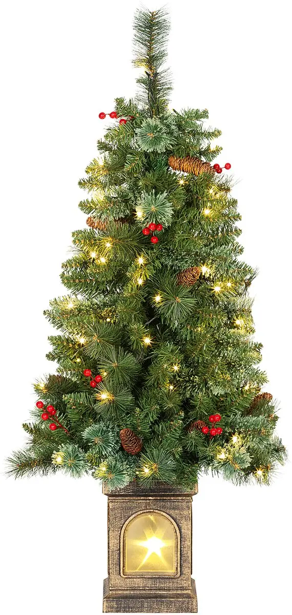 HOMCOM Kerstboom Kunststof, Staal 56L x 56B x 120H cm Groen